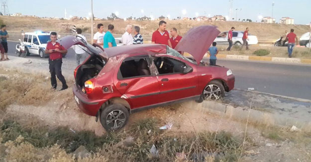 Adıyaman’da Otomobil Takla Attı