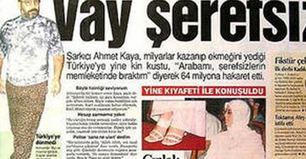 Hürriyet Ahmet Kaya’ya Hakaret Etmeye Devam Ediyor!